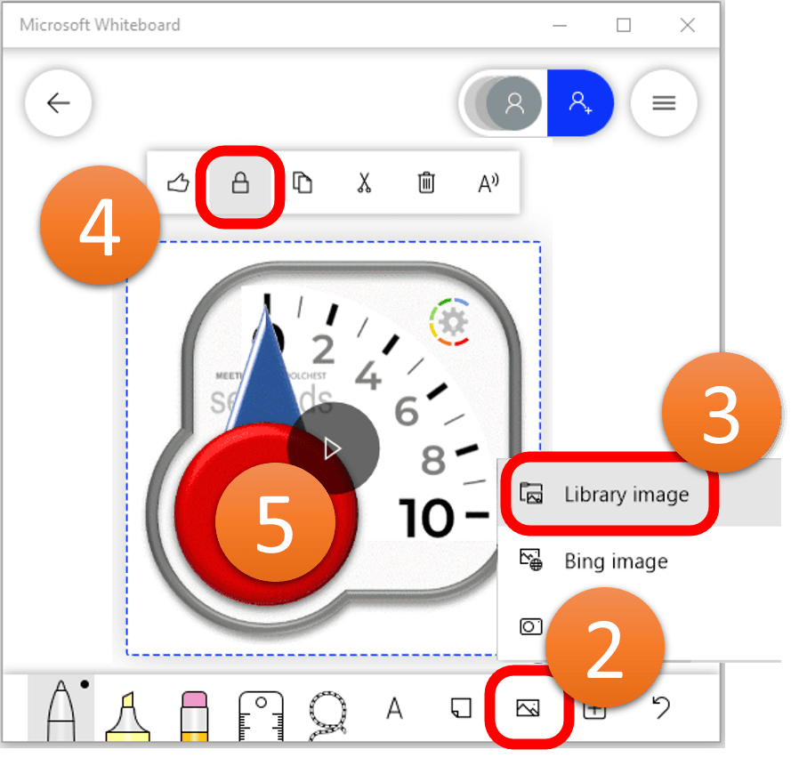 Countdown Timers on Microsoft Whiteboard and Google Jamboard