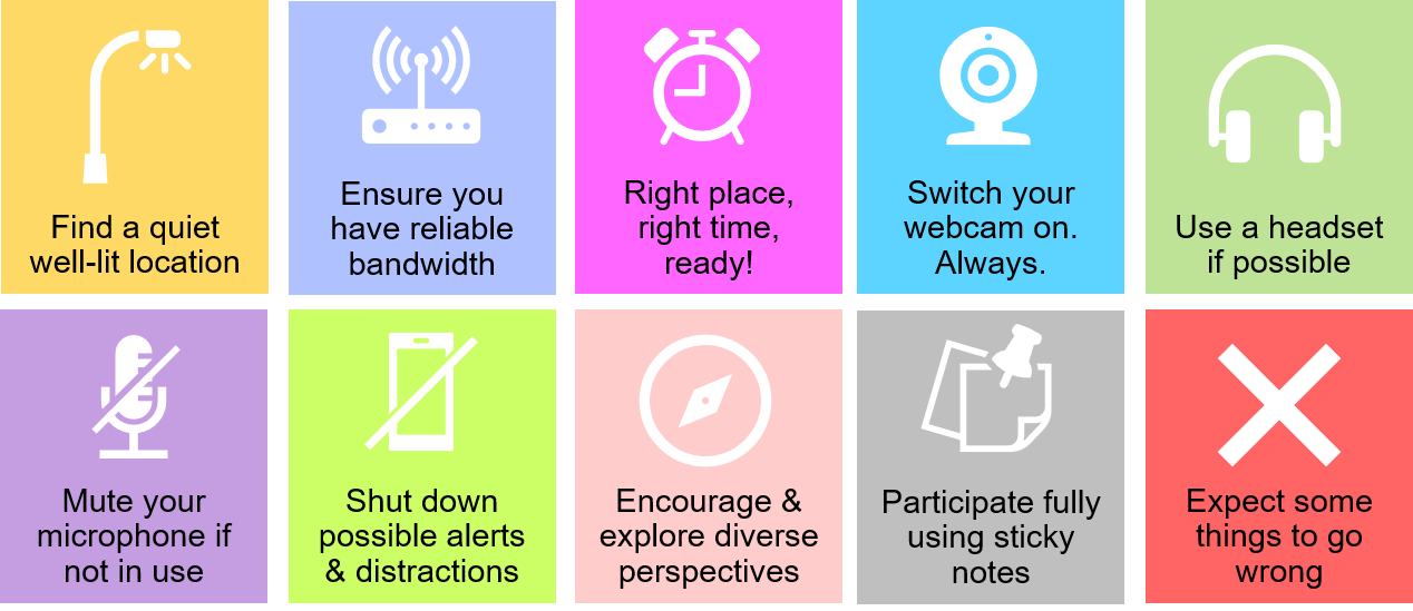 Guidance on joining in high participation virtual meetings