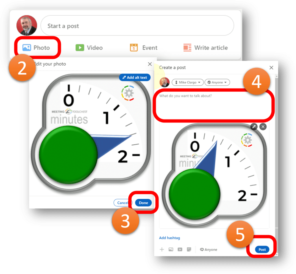 Countdown Timers in Social Media (Linkedin, Twitter, Facebook)